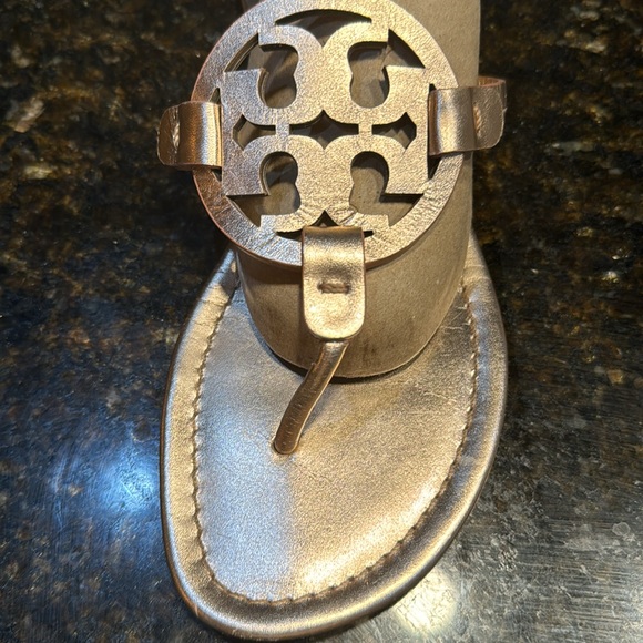 Tory Burch Shoes - Tory Burch Rose Gold Metallic Miller Sandals